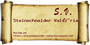 Steinschneider Valéria névjegykártya